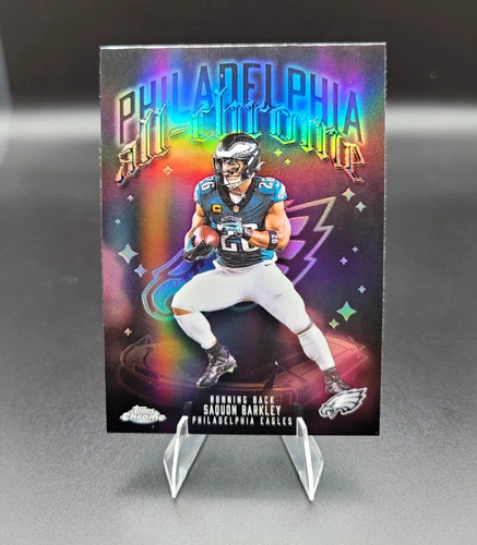 2025 Topps Chrome Saquon Barkley Refractor (RAW)