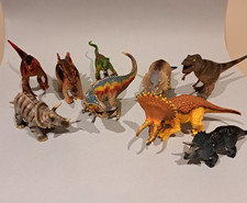 Mix Lot of 9 Schleich & S H Dinosaur Figures