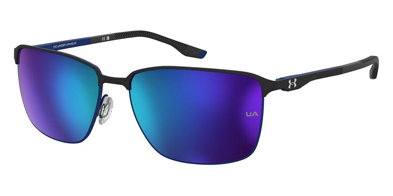 Солнцезащитные очки Under Armour UA SG Мужские матовые Черные синие 61 мм 21690₽