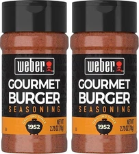 (Free Duty Tax) Weber Gourmet Burger Seasoning, 2.75 Ounce Shaker (Pack of 2