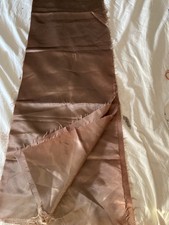 Vintage Brown satin Lining, 4 Panels From An Unfinished Coat, 148cm X  38cm Appx