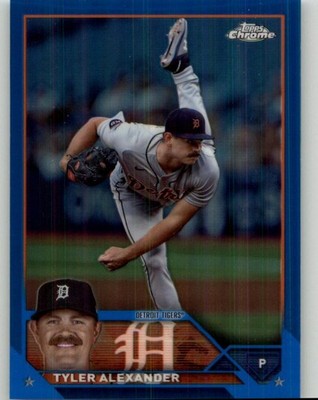 Tyler Alexander 2023 Topps Chrome Update Blue #USC136 SN #/150 Detroit Tigers
