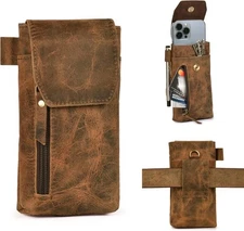 Leather Village Genuine 7”x3.5” 7"X3.5", Distressed Brown 