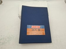 Fiat X1/9 Spider Parts Catalog Original Workshop Manual 1974