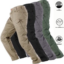 Mens Cargo Pants Tactical Waterproof Work Outdoor Hiking Combat Trousers USA
