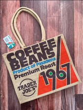 Trader Joe  s Reusable Tote Bag   Coffee Beans 1967 Pasadena Design