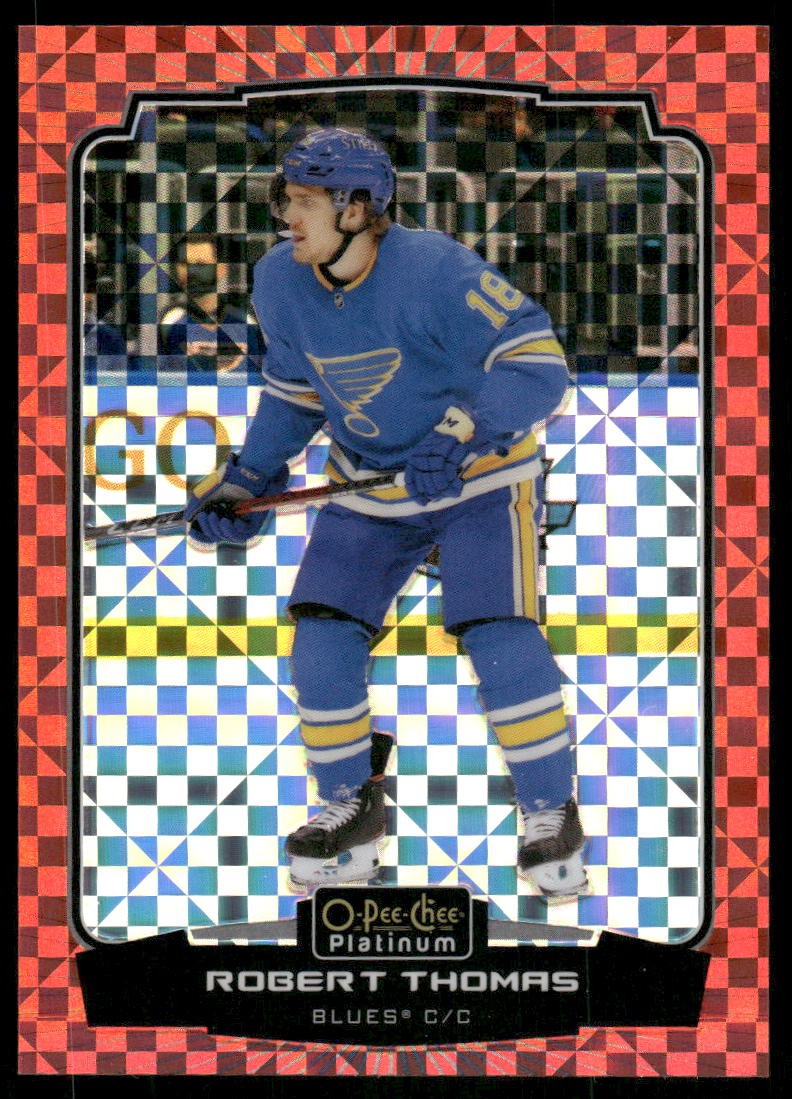 2022-23 O-Pee-Chee Platinum Orange Checkers #156 Robert Thomas /25 - HKY