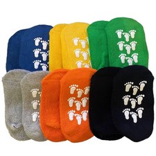 Toddler Little Feet Multi Color 6 Pairs Anti-Slip Ankle Socks One Size