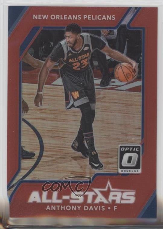 2017-18 Panini Donruss Optic All-Stars Red Prizm 87/99 Anthony Davis #5 1d59