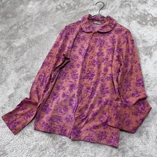tricot COMME des GARCONS Round Collar Floral Knit Blouse Wool Top Japan One Size