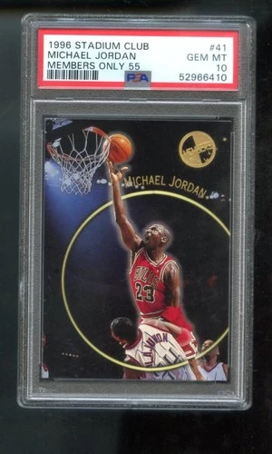 1996-97 Topps Stadium Club Members Only 55 #41 Michael Jordan PSA 10 Graded Card