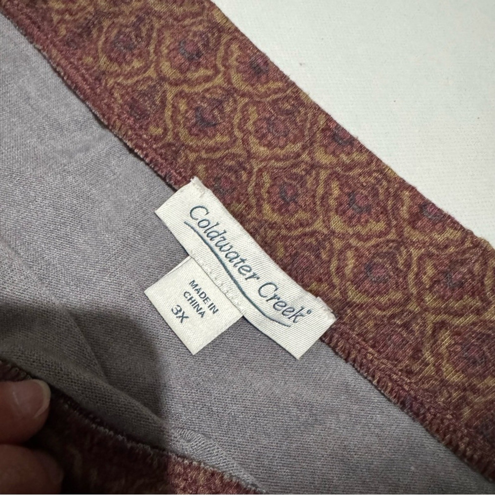 Coldwater Creek Printed Patchwork Jersey Knit Lon… - image 4