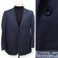 TOM JAMES CORPORATE IMAGE mens blue HERRINGBO...