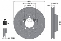 1X Pagid Bremsscheibe 54499NHC FüR Porsche 911 997 996 Targa 991 718 Boxster 982