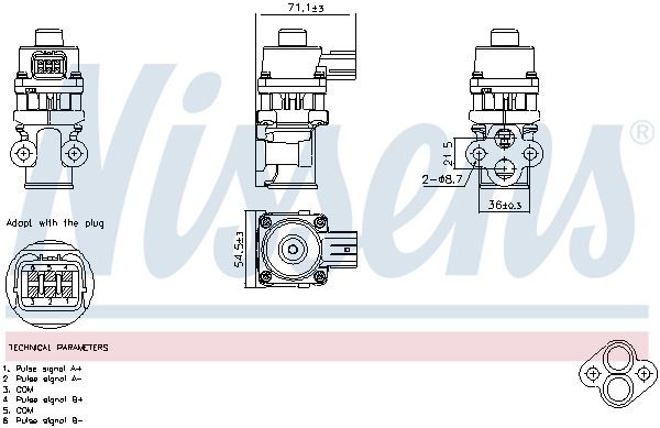 Nissens 98368 Agr-Ventil FüR Mazda Passend FüR Nissan Opel Suzuki-image