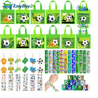 FußBall Mitgebsel Set 48STK TüTen Schnapparmband SchlüSselanhäNger Tattoos