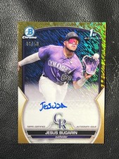 JESUS BUGARIN 2023 Bowman Chrome Gold Shimmer Refractor Auto 14/50 1st