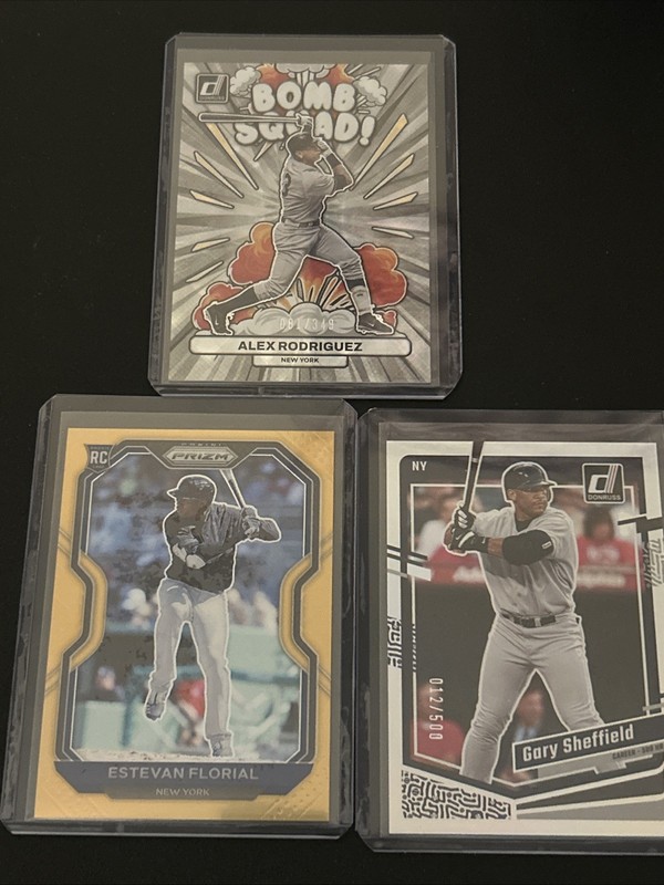 New York Yankees Numbered 3 Card Lot