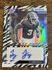 2022 Leaf Pro Set Black White Zebra Ty Fryfogle Auto /5 Rookie Indiana RC SSP