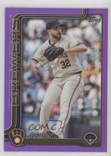 2025 Topps Series 2 Purple Rainbow Foilboard 3/250 Aaron Civale #648 1mh5