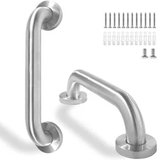 Shower Grab Bar, 2 Pack 12 Inch Brushed Nickel Bathroom Safety Bar, 1.25"