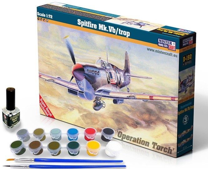 Mistercraft SD-192 - 1:72 Spitfire Mk. Vb/Trop Start Set - New
