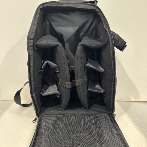 Vivitar Camera Bag Backpack Black Slick Bag With Equipment Two Straps - Picture 7 of 10