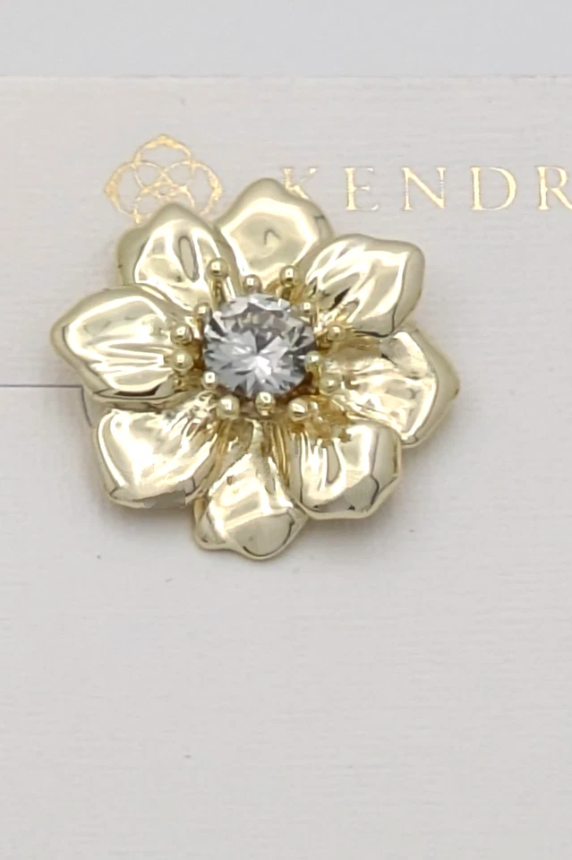 Pendientes colgantes Kendra Scott Cameron 2 en 1 chapados en oro y cristal llamativos Foto 4 de 4