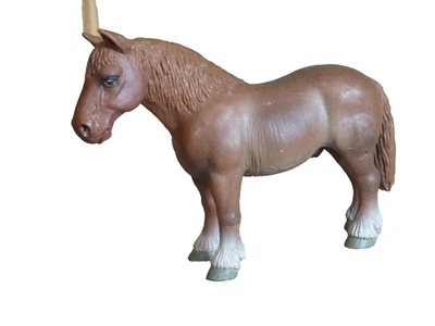 Schleich 1/20 Cheval Shire Hongrie Brun Figurine Plastique Allemagne 901Z - Photo 1/4