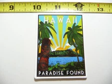 HAWAII PARADISE FOUND POSTER STYLE SMALL STICKER DECAL 50TH STATE PARADISE