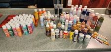  Over 100 Craft Acrylic Paint Bottles Many Brands/Colors 