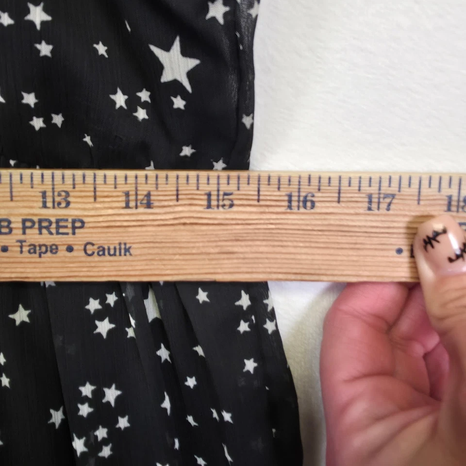 Xhilaration Maxi 连衣裙女式 M 黑色天星夜空分层奇思戈特 — 第 4/4 张图片