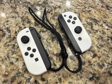 NEVER USED Nintendo Switch OLED Joy-Con Pair HAC-015 White L and R Controllers