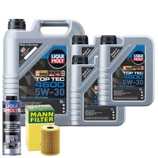 Motoröl 5W30 LIQUI MOLY Top Tec 4600 8L +MANN Ölfilter +Spülung