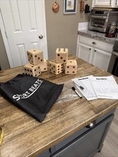 Yardkle Yardzee Large 3.5" Wooden Dice Yard Games JST Gamez