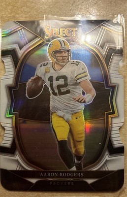 2022 Panini Select - Concourse Aaron Rodgers #55 White Prizm Die-Cut /99