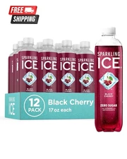 Sparkling Ice, Black Cherry Sparkling Water, Antioxidants and Vitamins 12-pack