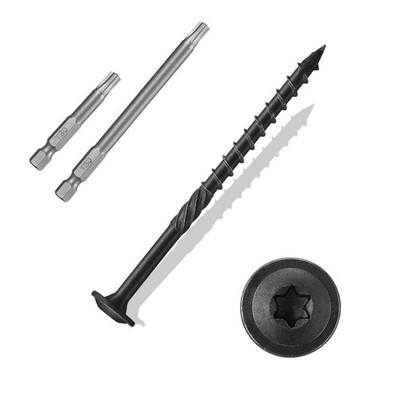 ANCHOREASE Lag Screws #14×4'', 100PCS Heavy Duty Construction Screws, Rust Res...