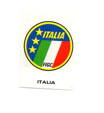 Panini Sonrics world cup story 1990 Football sticker No 28 Italy team badge