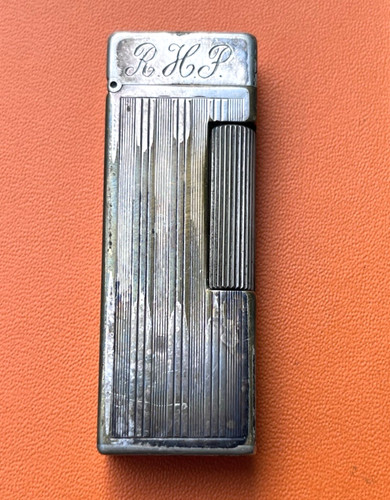 Vintage Dunhill Rollalite Pocket Gas Lighter Switzerland Monogrammed *Won't Open