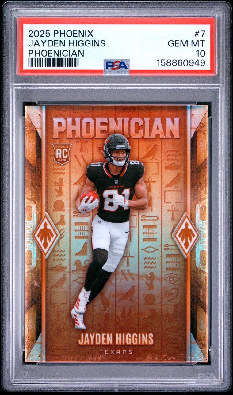 2025 Panini Phoenix - Phoenician Jayden Higgins #7 (RC) PSA GEM 10