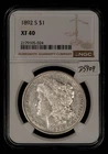 1892-S $1 Morgan Silver Dollar - PQ Key Date - NGC XF 40 - SKU-D5909