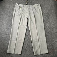 HAGGAR Classic Fit Premium Pleated Comfort Dress Pants Men's Sz 46x32