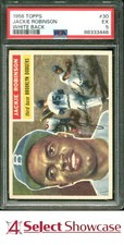 1956 TOPPS #30 JACKIE ROBINSON DODGERS HOF WHITE BACK PSA 5
