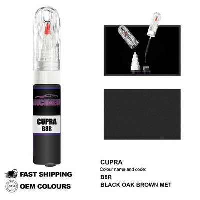 FÜR CUPRA BLACK OAK BROWN MET B8R Touch Up Lackstift Pinsel Fix Kit Kratzer Chip