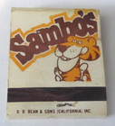 Tiger Sambo's Family Restaurant Vintage Advertising Matchbook Cover Matches — photo 2