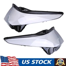 For Cadillac ATS 2013 2014 2015-2017 2018 Pair Headlight Lamp Cover Lens Shell