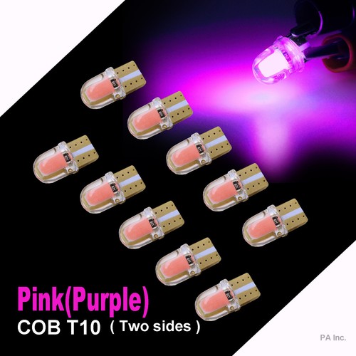 10x T10 168 W5W COB 8LED CANBUS Silica Pink Driving Parking Side Light Bulb P3 - Picture 2 of 7