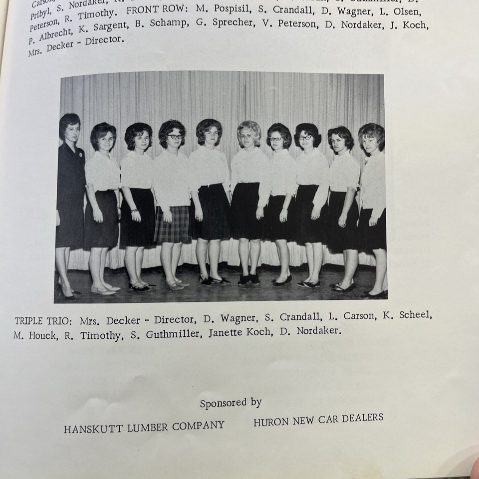 Wolsey South Dakota SD High School Annual Year book VTG History student