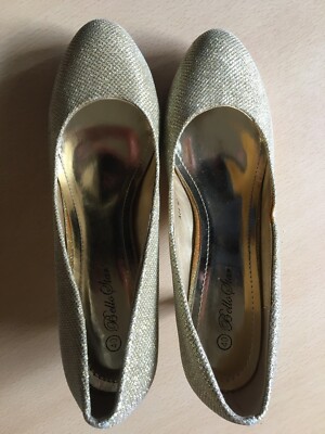 Bello Star Size Silver Patterned High Healed Wedding Shoes